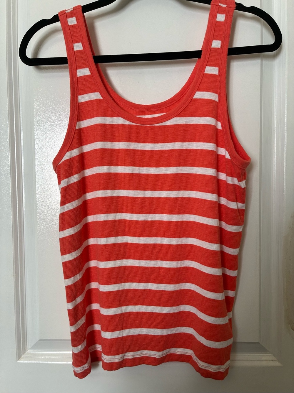 aerie Coral and White Striped Tank Top